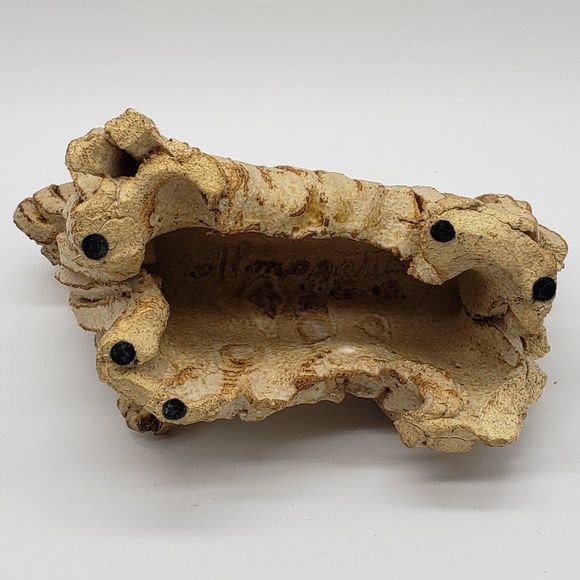 Almazetta Casey Vintage Beige Westie Terrier Snoodle Dog Clay Sculpture-Signed! - Picture 9 of 14